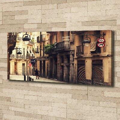 Cuadro canvas moderno de gran formato horizontal Calles de Barcelona