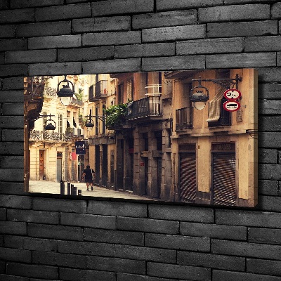 Cuadro canvas moderno de gran formato horizontal Calles de Barcelona