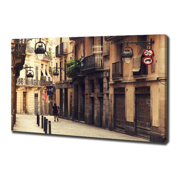 Cuadro canvas moderno de gran formato horizontal Calles de Barcelona