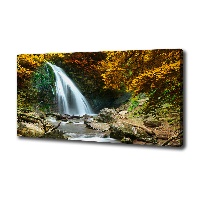 Cuadro canvas con impresión uv duradera horizontal Cascada en el bosque