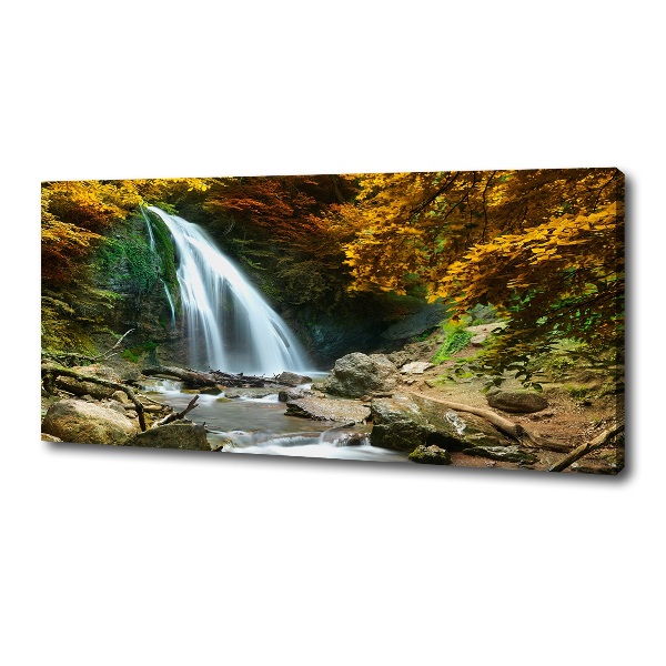 Cuadro canvas con impresión uv duradera horizontal Cascada en el bosque