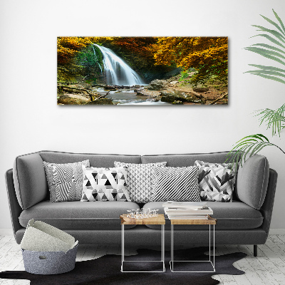 Cuadro canvas con impresión uv duradera horizontal Cascada en el bosque