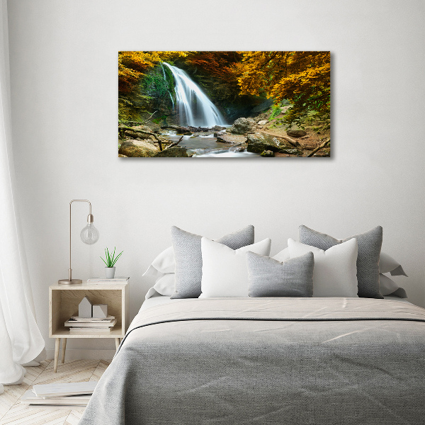 Cuadro canvas con impresión uv duradera horizontal Cascada en el bosque