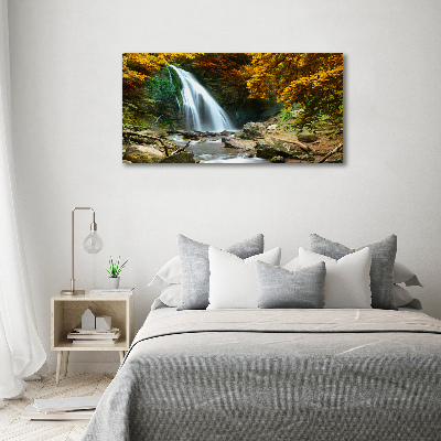 Cuadro canvas con impresión uv duradera horizontal Cascada en el bosque