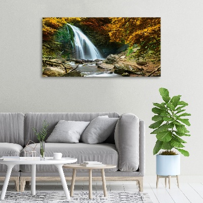 Cuadro canvas con impresión uv duradera horizontal Cascada en el bosque