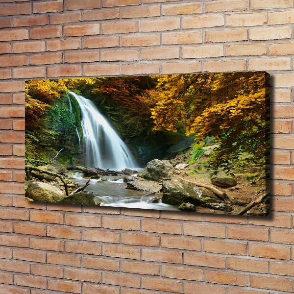 Cuadro canvas con impresión uv duradera horizontal Cascada en el bosque