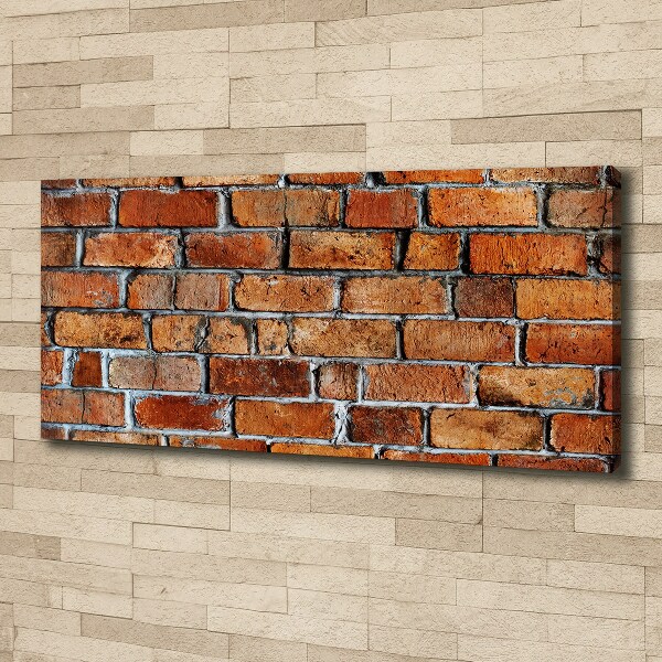 Cuadro canvas con impresión uv duradera horizontal pared de ladrillos