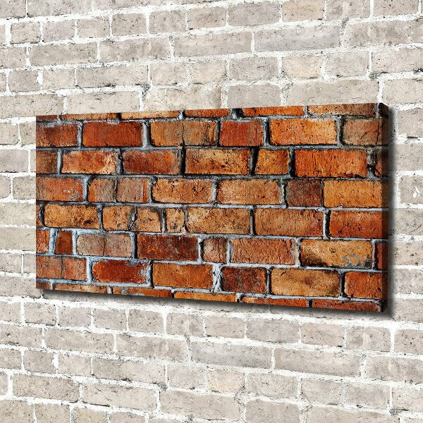 Cuadro canvas con impresión uv duradera horizontal pared de ladrillos