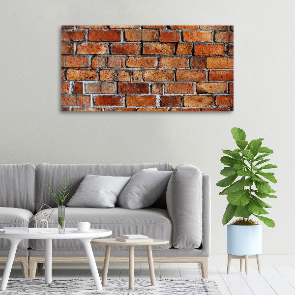 Cuadro canvas con impresión uv duradera horizontal pared de ladrillos