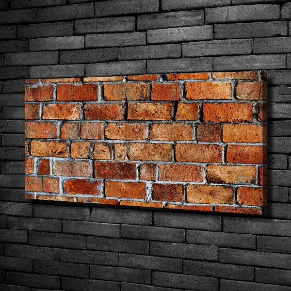 Cuadro canvas con impresión uv duradera horizontal pared de ladrillos