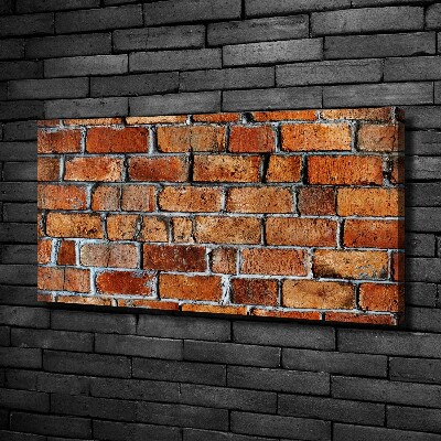Cuadro canvas con impresión uv duradera horizontal pared de ladrillos