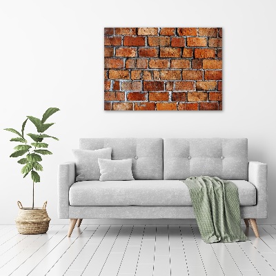 Cuadro canvas con impresión uv duradera horizontal pared de ladrillos