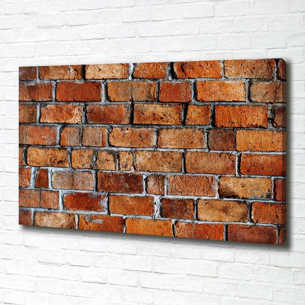 Cuadro canvas con impresión uv duradera horizontal pared de ladrillos