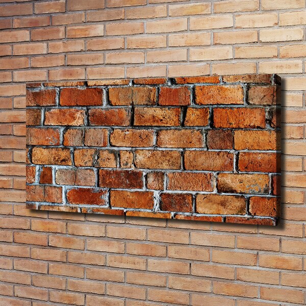 Cuadro canvas con impresión uv duradera horizontal pared de ladrillos