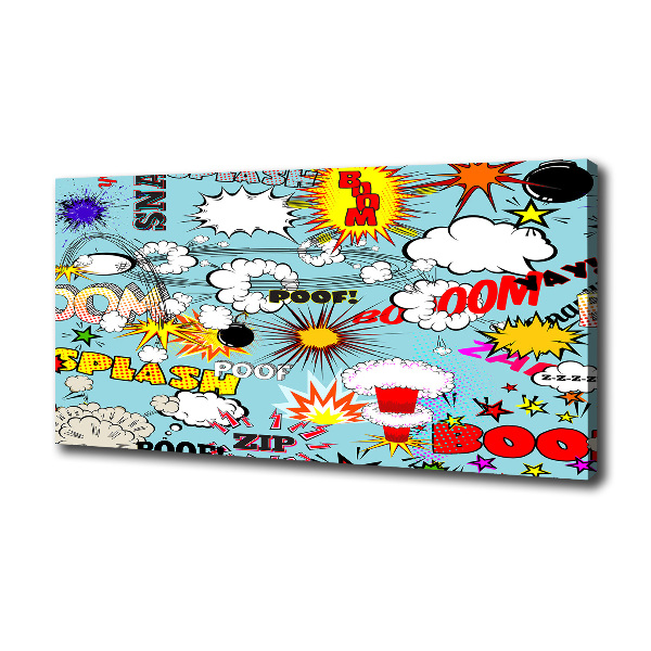 Cuadro canvas moderno de gran formato horizontal Historietas