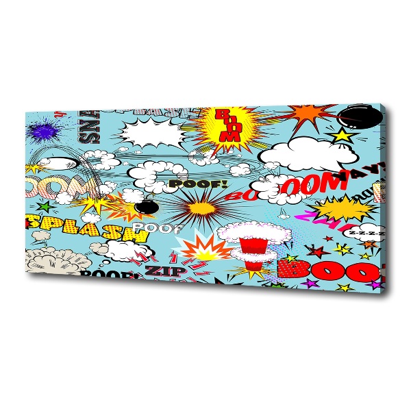 Cuadro canvas moderno de gran formato horizontal Historietas