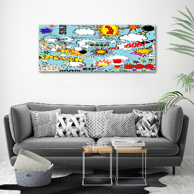 Cuadro canvas moderno de gran formato horizontal Historietas