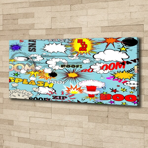Cuadro canvas moderno de gran formato horizontal Historietas
