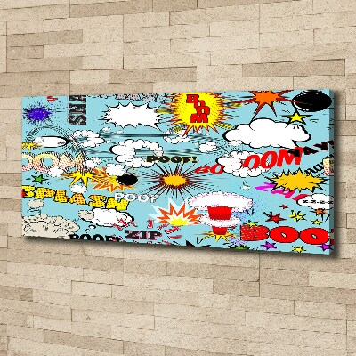 Cuadro canvas moderno de gran formato horizontal Historietas