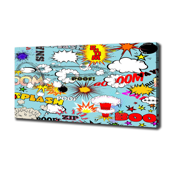 Cuadro canvas moderno de gran formato horizontal Historietas