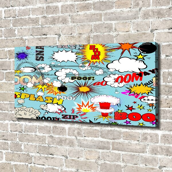 Cuadro canvas moderno de gran formato horizontal Historietas