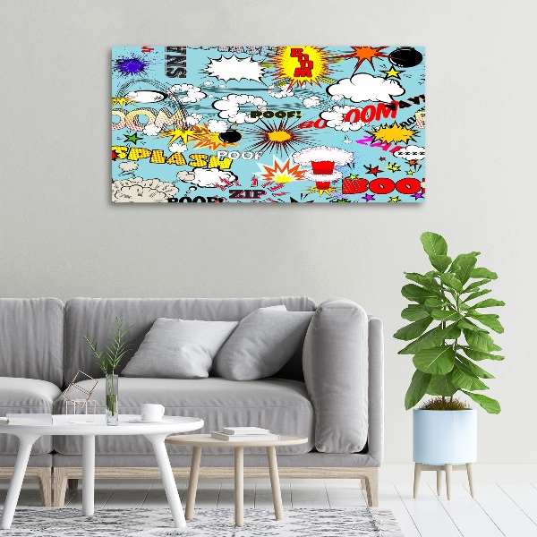 Cuadro canvas moderno de gran formato horizontal Historietas