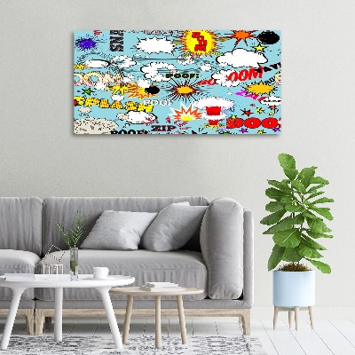 Cuadro canvas moderno de gran formato horizontal Historietas