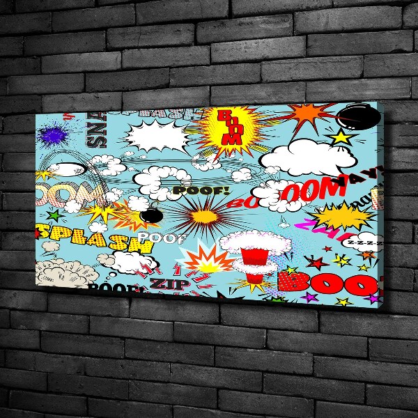 Cuadro canvas moderno de gran formato horizontal Historietas
