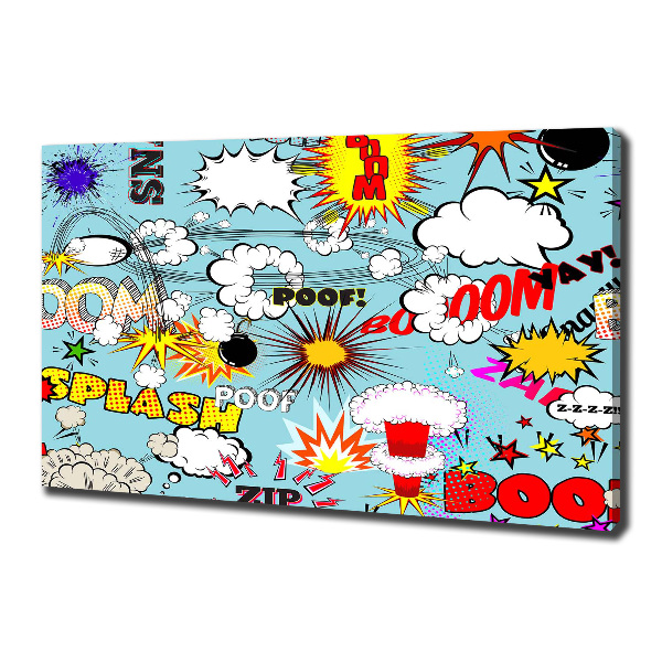 Cuadro canvas moderno de gran formato horizontal Historietas