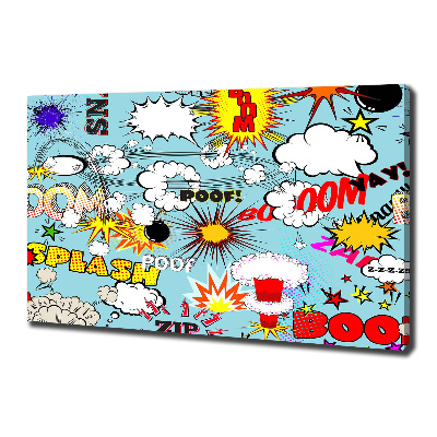 Cuadro canvas moderno de gran formato horizontal Historietas