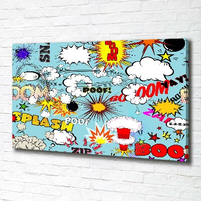 Cuadro canvas moderno de gran formato horizontal Historietas