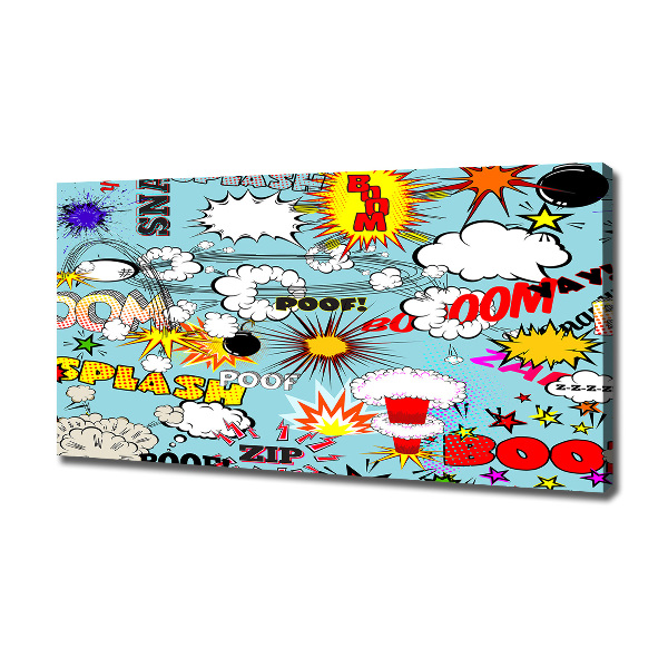 Cuadro canvas moderno de gran formato horizontal Historietas