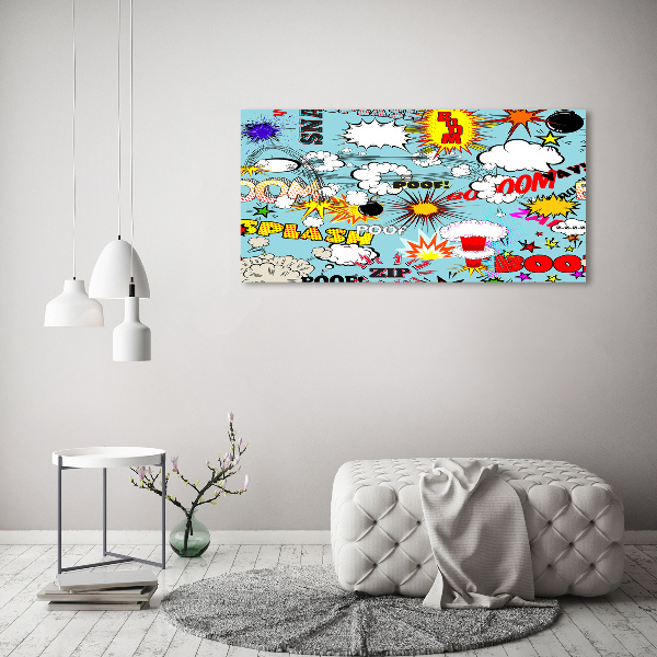 Cuadro canvas moderno de gran formato horizontal Historietas