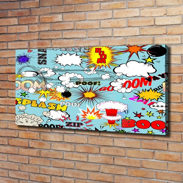 Cuadro canvas moderno de gran formato horizontal Historietas
