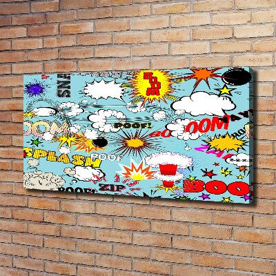 Cuadro canvas moderno de gran formato horizontal Historietas