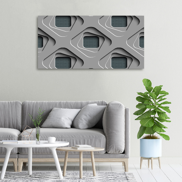 Cuadro canvas con impresión uv duradera horizontal Abstracción 3D