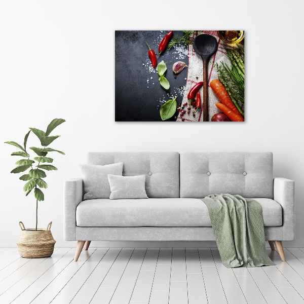 Foto en lienzo con acabado profesional horizontal Ingredientes
