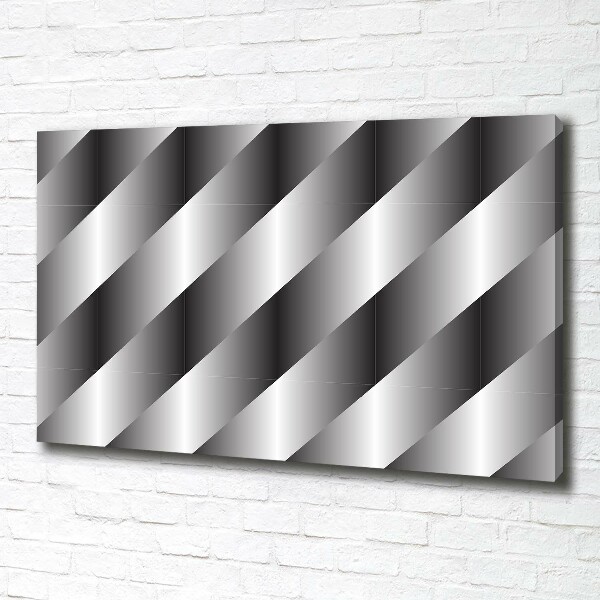 Cuadro canvas moderno de gran formato horizontal Rayas abstractas