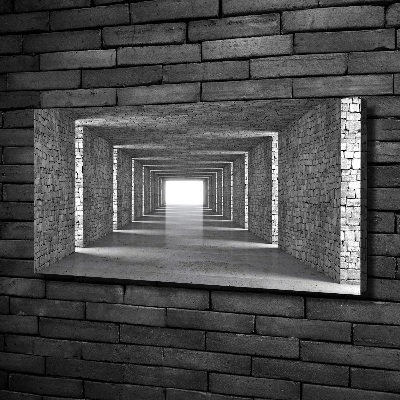 Fotocuadro en lienzo de alta calidad horizontal Túnel de ladrillos