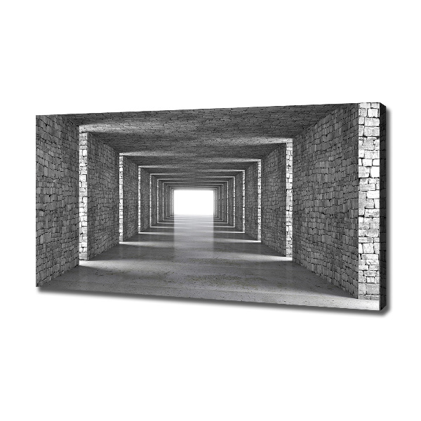 Fotocuadro en lienzo de alta calidad horizontal Túnel de ladrillos