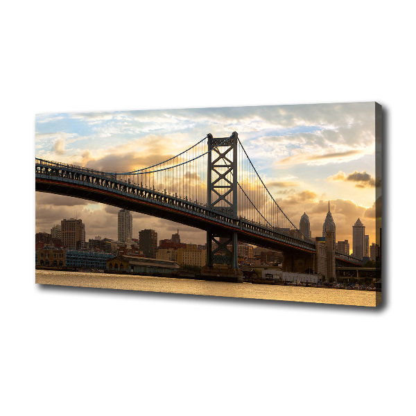 Cuadro canvas moderno de gran formato horizontal Puente de Filadelfia