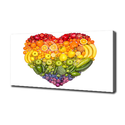 Fotocuadro en lienzo de alta calidad horizontal Corazón vegetal