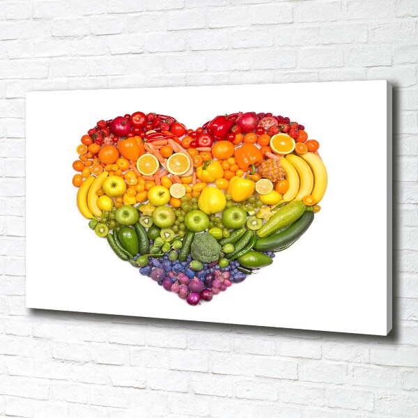 Fotocuadro en lienzo de alta calidad horizontal Corazón vegetal