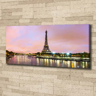 Cuadro canvas con impresión uv duradera horizontal Torre Eiffel de París