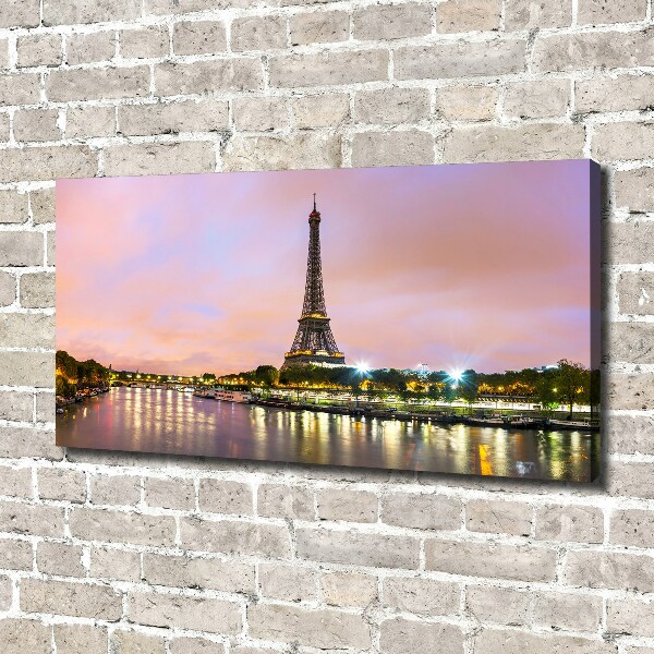 Cuadro canvas con impresión uv duradera horizontal Torre Eiffel de París