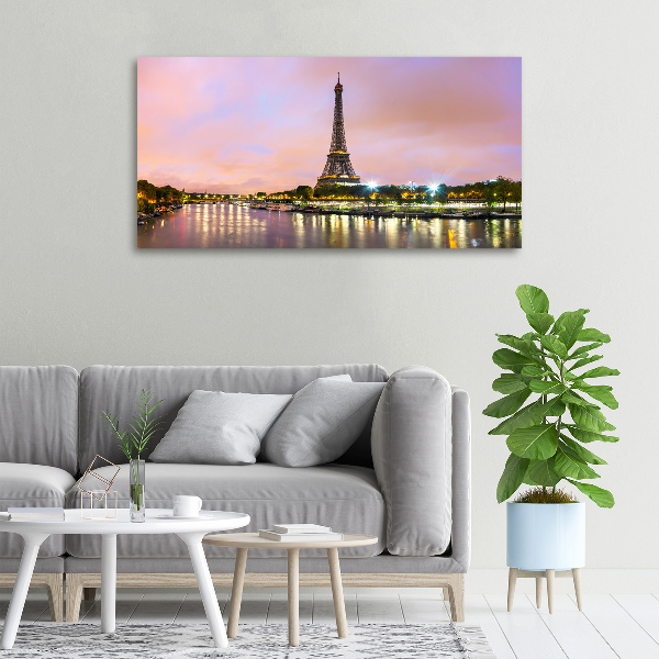 Cuadro canvas con impresión uv duradera horizontal Torre Eiffel de París