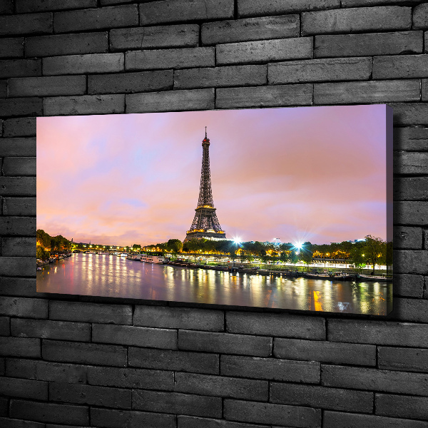 Cuadro canvas con impresión uv duradera horizontal Torre Eiffel de París