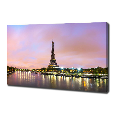Cuadro canvas con impresión uv duradera horizontal Torre Eiffel de París