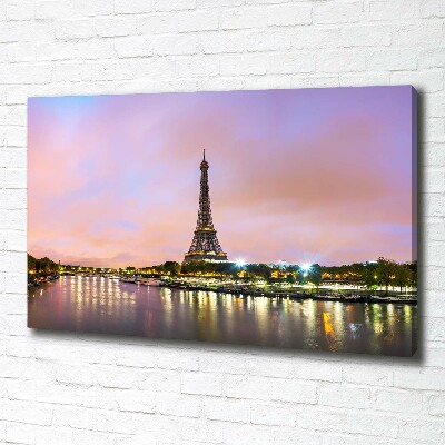 Cuadro canvas con impresión uv duradera horizontal Torre Eiffel de París