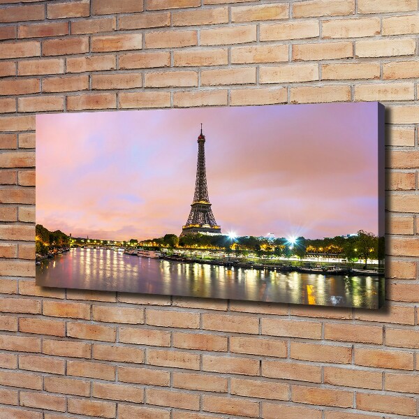 Cuadro canvas con impresión uv duradera horizontal Torre Eiffel de París